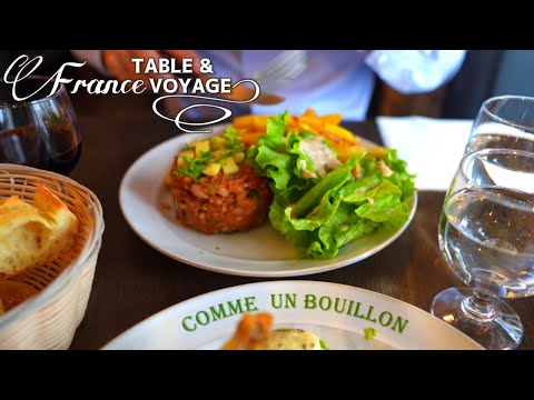 Видео: [Beef tartare Paris] Неизвестный бульон😍Comme un Bouillon／Au Bourguignon du Marais／Relax in Paris