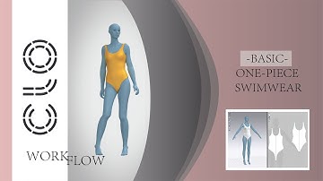How to make basic one-piece swimwear - CLO 3D WORKFLOW