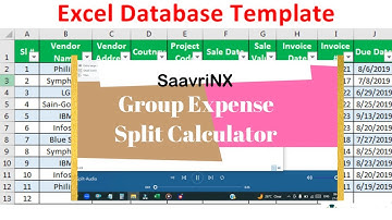 Group Expense Splitter | Split Bills | Group Expense Split Calculator in Excel Sheet | XFACTS #split