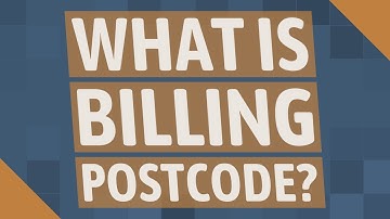 What is billing postcode?