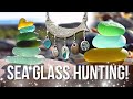 Sea Glass Hunt + Making a Beachcombing Necklace with our Finds!