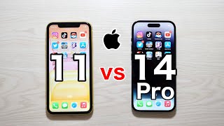 iPhone11 vs iPhone14Pro 実機スピードテスト その実力差は。iPhoneの3世代差とはどのようなものか?!(SpeedTest)