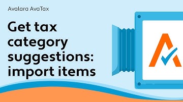Get tax category suggestions: import items - AvaTax