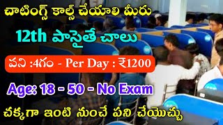 చాటింగ్స్ కాల్స్ చేస్తే చాలు మీరు || 12th pass jobs || test book jobs || work from home jobs info