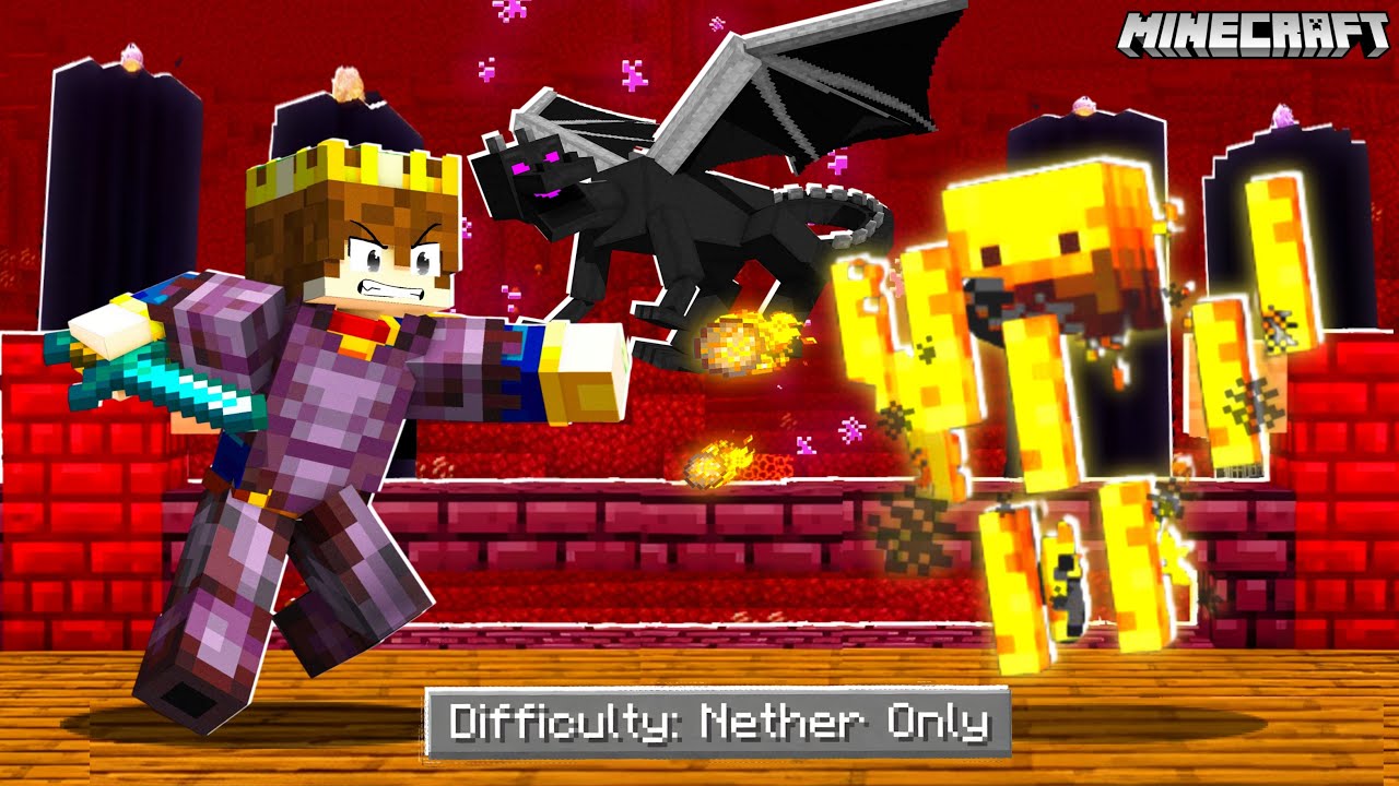Beating Minecraft But I'm Trapped In NETHER - YouTube
