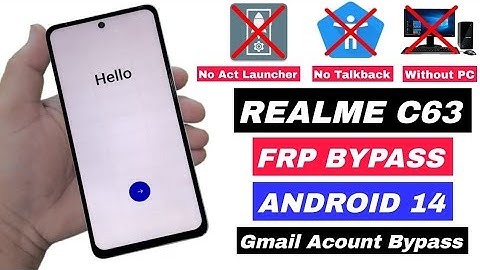 Realme C63 5g (rmx3950) Frp Unlock Android 14 ? How To Bypass Frp Realme C63 5g | Realme frp Unlock