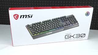 Обзор Игровой клавиатуры с RGB подсветкой  MSI GK30