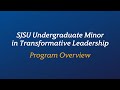 Sjsu undergraduate minor in transformative leadership program overview