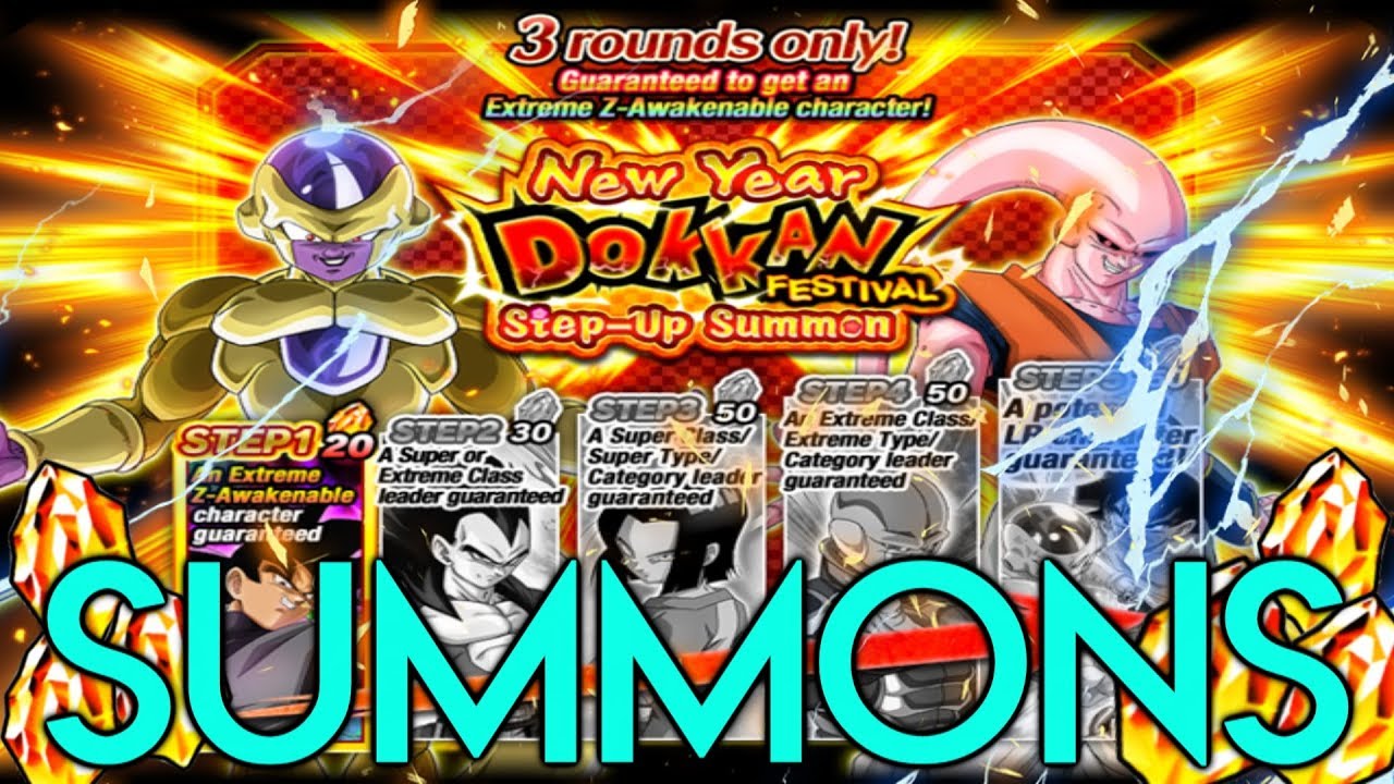 Download NEW YEARS STEP UP BANNER SUMMONS! SO MANY SSR'S AND LR'S! | DRAGON BALL Z DOKKAN BATTLE