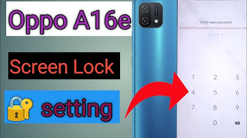 Oppo a16e Mobile Main Screen Lock Kaise Lagaye || oppo f15 mobile lock screen password kaise lagaye