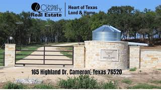 Texas Land For Sale - 165 Highland Drive Cameron, Texas 76520