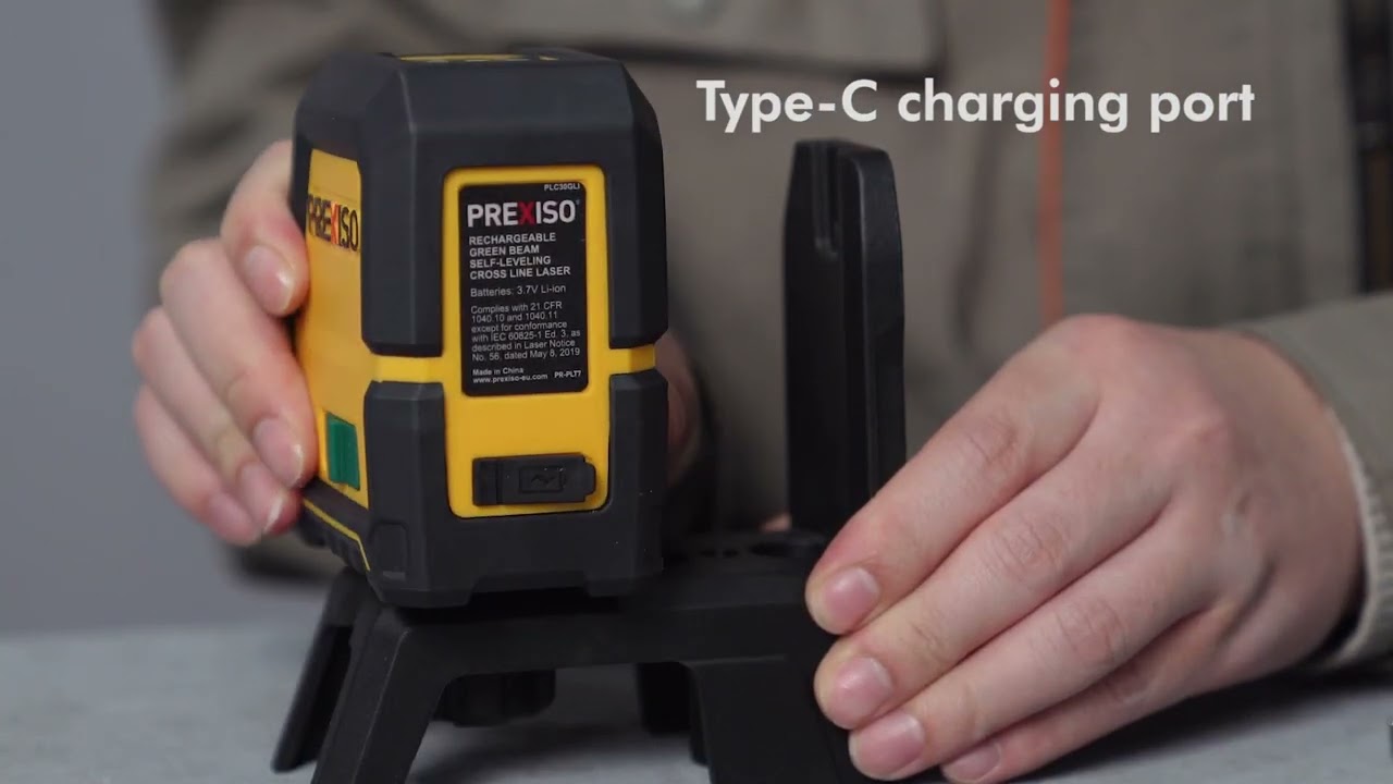 PREXISO PLC30GLI 100Ft Rechargeable Cross Line Laser