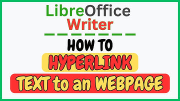 How To Hyperlink Text To A Webpage In LibreOffice Writer | PC | *2025