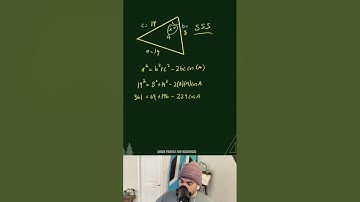 Law of Cosines EXAMPLE (SSS or SAS) #mathtricks #mathematics #triangles #mathchallenge