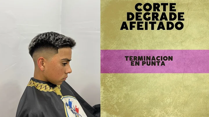 Corte degrade en punta                 #barber #po...