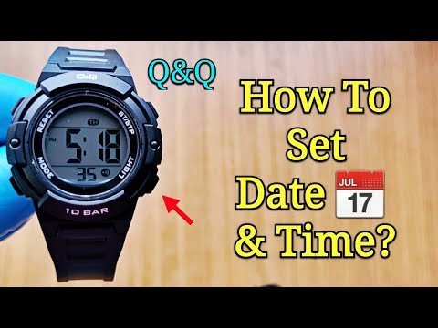 Q&Q Watch Time Settings | How To Set Time & Date On A Q&Q Digital Watch? M185