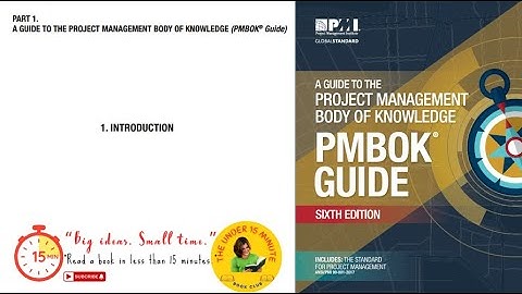 1A    PMP/ PMI : PMBOK 6 - Chapter 1: Introduction