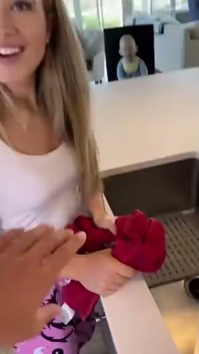 This towel trick even fooled me!! 😂 - #Shorts