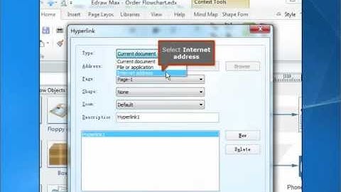 Insert Hyperlinks for Selected Shapes in EdrawMax