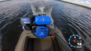 Testing on water - PPF Mud motor Frame and a Honda clone engine from princess auto (powerfist)