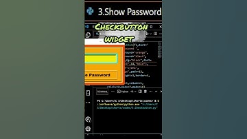 3. Show Password👌 |  Python #tkinter #coding #shorts