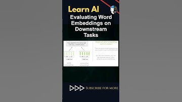 Evaluating Word Embeddings on Downstream Tasks #ai #artificialintelligence #machinelearning