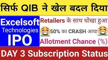 Excelsoft Technologies IPO | Excelsoft Technologies IPO Allotment Chance GMP | Stock Market Tak