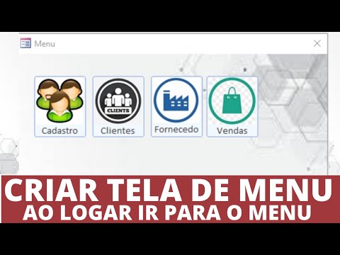 Sair do Login e IR para MENU com arquivo auxiliar para você baixar | Formulario Access Menu e Login