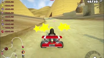 SuperTuxKart - Shifting Sands, 20 laps, reverse
