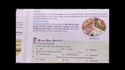 Class 4, Chapter 1, Food and digestion, revision vedio (part2)