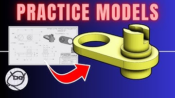 2D to 3D CAD PRACTICE MODEL-  Drawing to Model exercises for Onshape, SolidWorks  - SLOTTED LINK