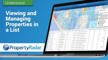Viewing and Managing Properties in a List using PropertyRadar