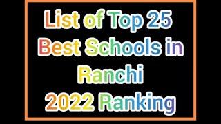 Top 25 School in RANCHI #subscribe #like #India #ranchi