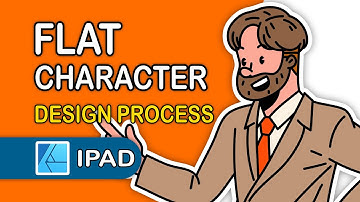 how to draw flat businessman character illustration process. affinity designer 2 for ipad
