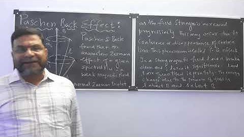 PASCHEN BACK EFFECT AND ITS EXPLANATION