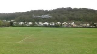 Royal Navy lynx mk. 8 landing in a field