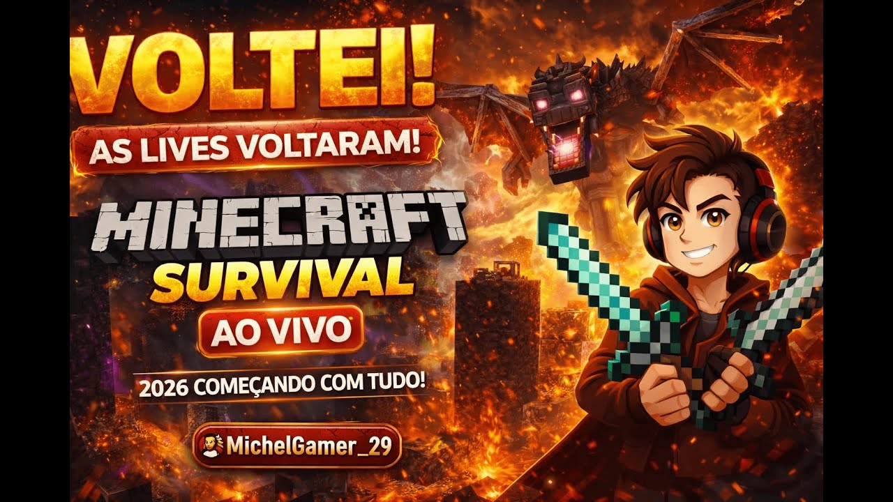 🔥 Minecraft Survival AO VIVO | Java & Bedrock Jogando com Inscritos ...