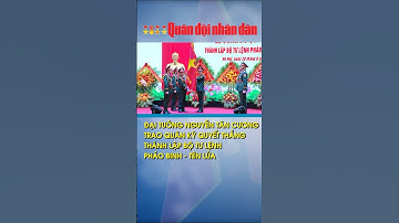 Đại tướng Nguyễn Tân Cương trao Quân kỳ Quyết thắng cho Bộ tư lệnh Pháo binh - Tên lửa