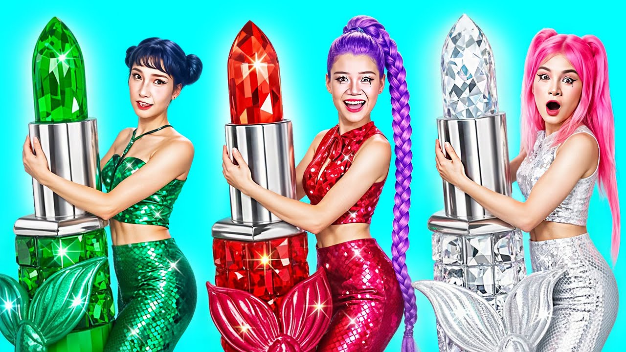 Kpop Demon Hunters: Huntrix Smeraldo Vs Rubino e Diamante in Extreme Glow Up Sirena