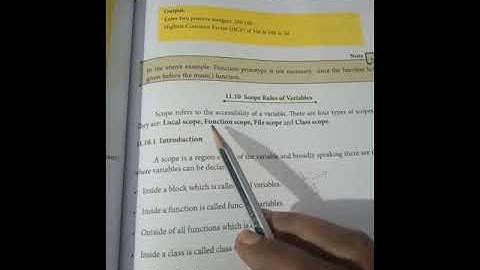 scope of variables - Computer Science Chapter -11 Functions