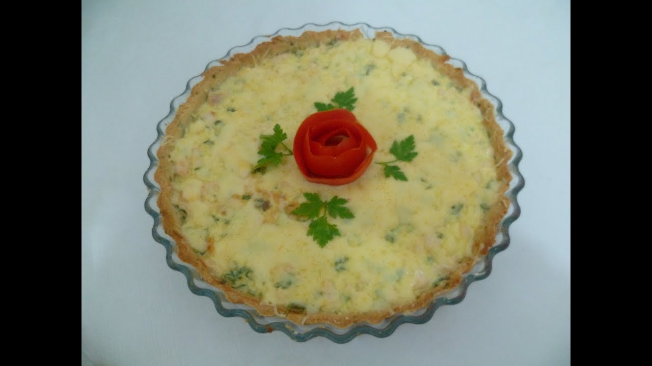 كيش بالدجاج و الفلفل حلو رائع المذاق