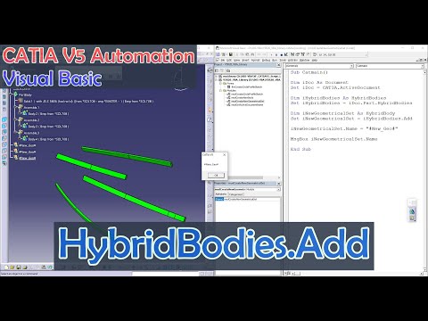 CATIA V5 Automation Visual Basic - Create a New Geometrical Set