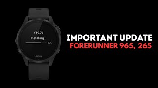 Important Software update for Forerunner 965, 955, 265, 255, and 165 (Bug Fixes)