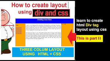 HTML CSS LAYOUT TUTORIAL PART II | CREATE HTML TEMPLATE STEP BY STEP