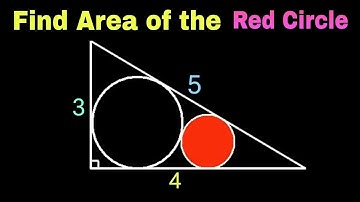 Can You Find the Area of Red Circle | Olympiad Geometry Problem