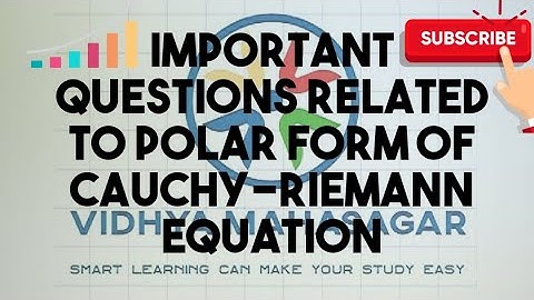 Important Questions related to POLAR FORM OF CAUCHY-RIEMANN EQUATION 🔥🙏. #BSc5thSem #BA5thSem🔥👍🙏.