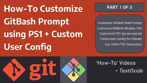 [3부 중 1부] PS1 및 사용자 구성을 사용하여 GitBash 셸 프롬프트를 사용자 지정하는 방법(+보너스 팁)