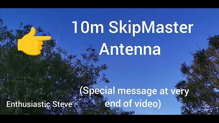 Enthusiastic Steve SKIPMASTER Antenna in a tree, (Aka Sirio Gainmaster) 10m Band is alive.