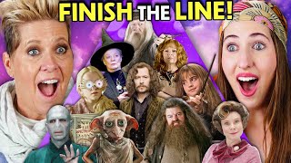 Can Harry Potter Fans Finish These Harry Potter Movie Lines? | Finish The Line Challenge | REACT