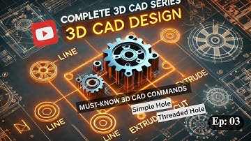 Must-Know 3D CAD Commands | Ep 3: Simple hole & Threaded hole – Step-by-Step Guide | Solid Edge